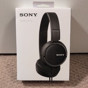 Sony On-Ear Black Headphones MDR-ZX110 NWT Factory Sealed